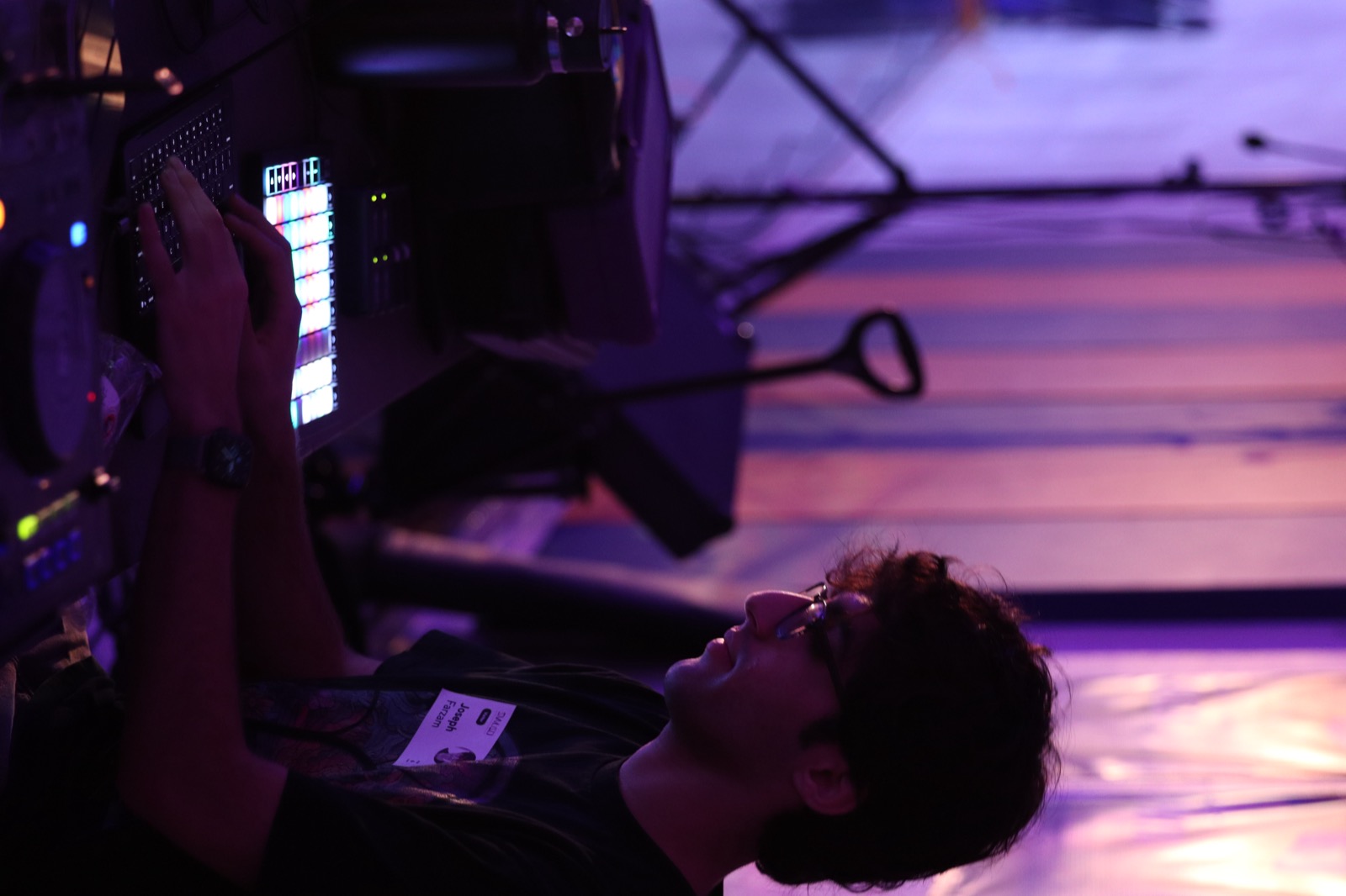 Farzam Productions behind the booth